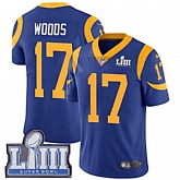 Nike Rams 17 Robert Woods Royal 2019 Super Bowl LIII Vapor Untouchable Limited Jersey,baseball caps,new era cap wholesale,wholesale hats